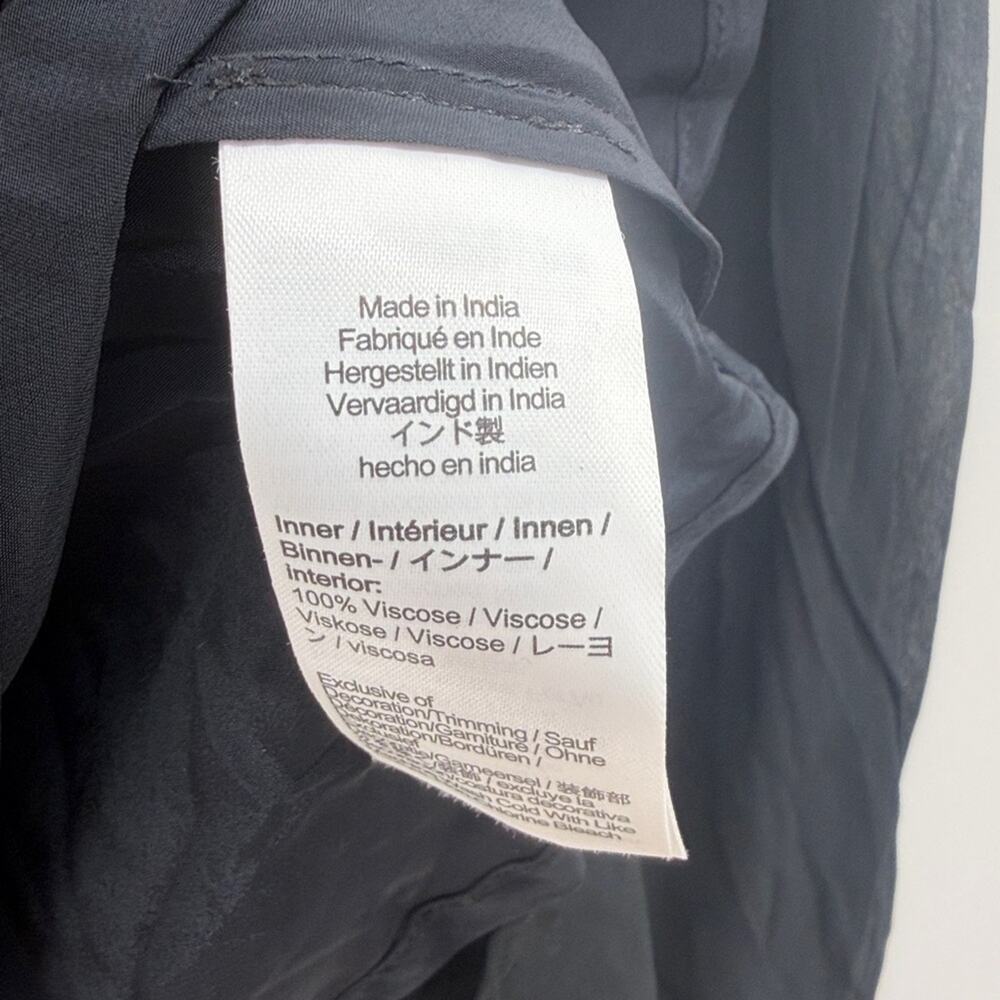 J. Crew Women's Ruffleneck top in chiffon - Black - Small - New with tags - Picture 7 of 12